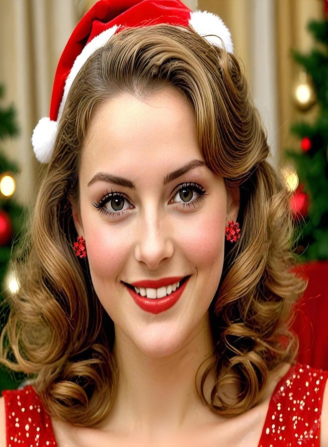 مجموعة غوشو من 30 زوجًا من أقراط عيد الميلاد للنساء، هدايا عيد الميلاد، أقراط مرصعة لطيفة مضادة للحساسية، مزينة بشجرة عيد الميلاد، ندفة ثلج، فيونكة، رجل ثلج، جوارب، بابا نويل، غزال، مجوهرات احتفالية وهدايا للحفلات - Image 4